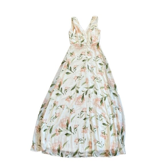 Lulu's Romantic Possibilities White Floral Print Maxi Dress Size Small - Picture 5 of 10